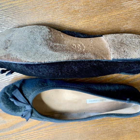 Diane Von Furstenberg calf hair Black Flats with Bow - Picture 5 of 8